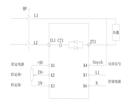 單相可控硅調壓器安裝和基本電路接線(xiàn)原理圖(圖2)