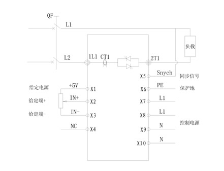 單相可控硅調壓器安裝和基本電路接線(xiàn)原理圖(圖3)