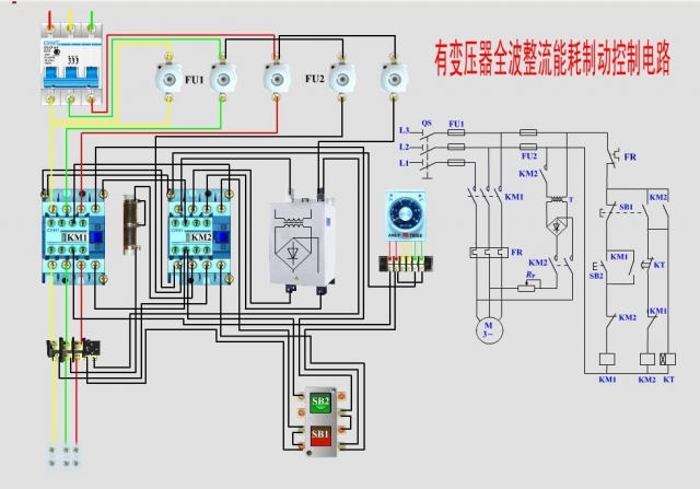 常用電動(dòng)機控制實(shí)物接線(xiàn)圖+原理圖(圖5)